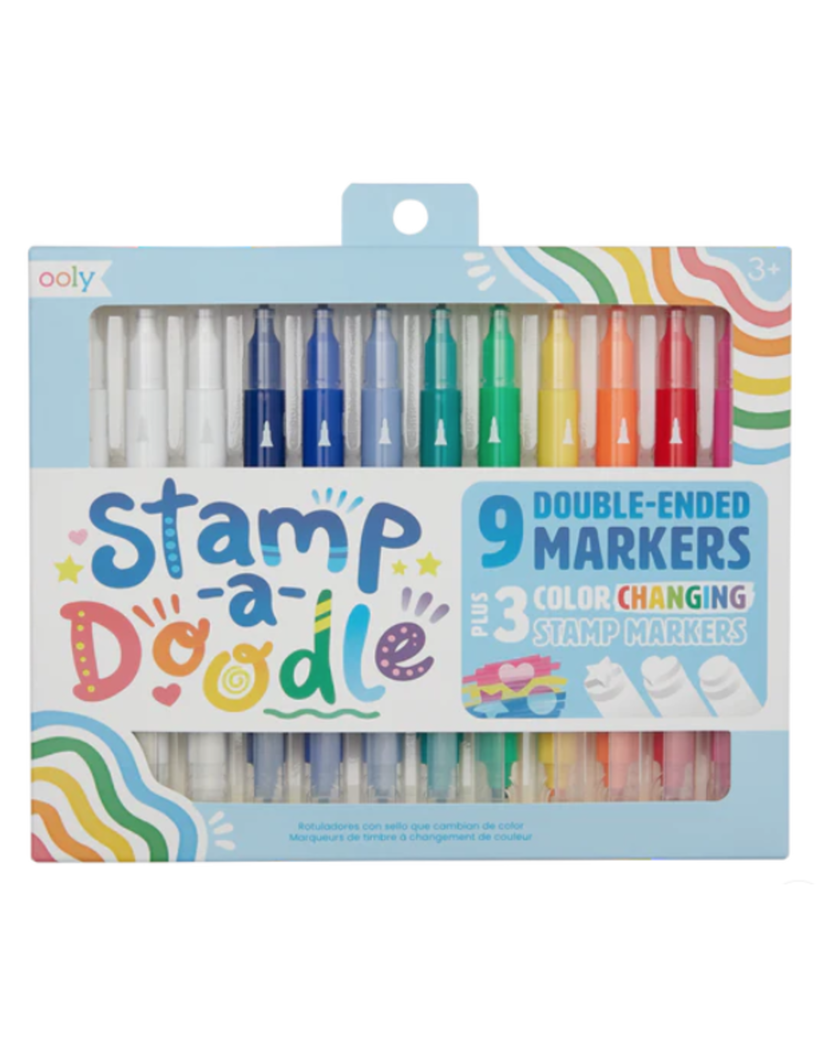Ooly Stamp-A-Doodle Double Ended Markers Set Of 12