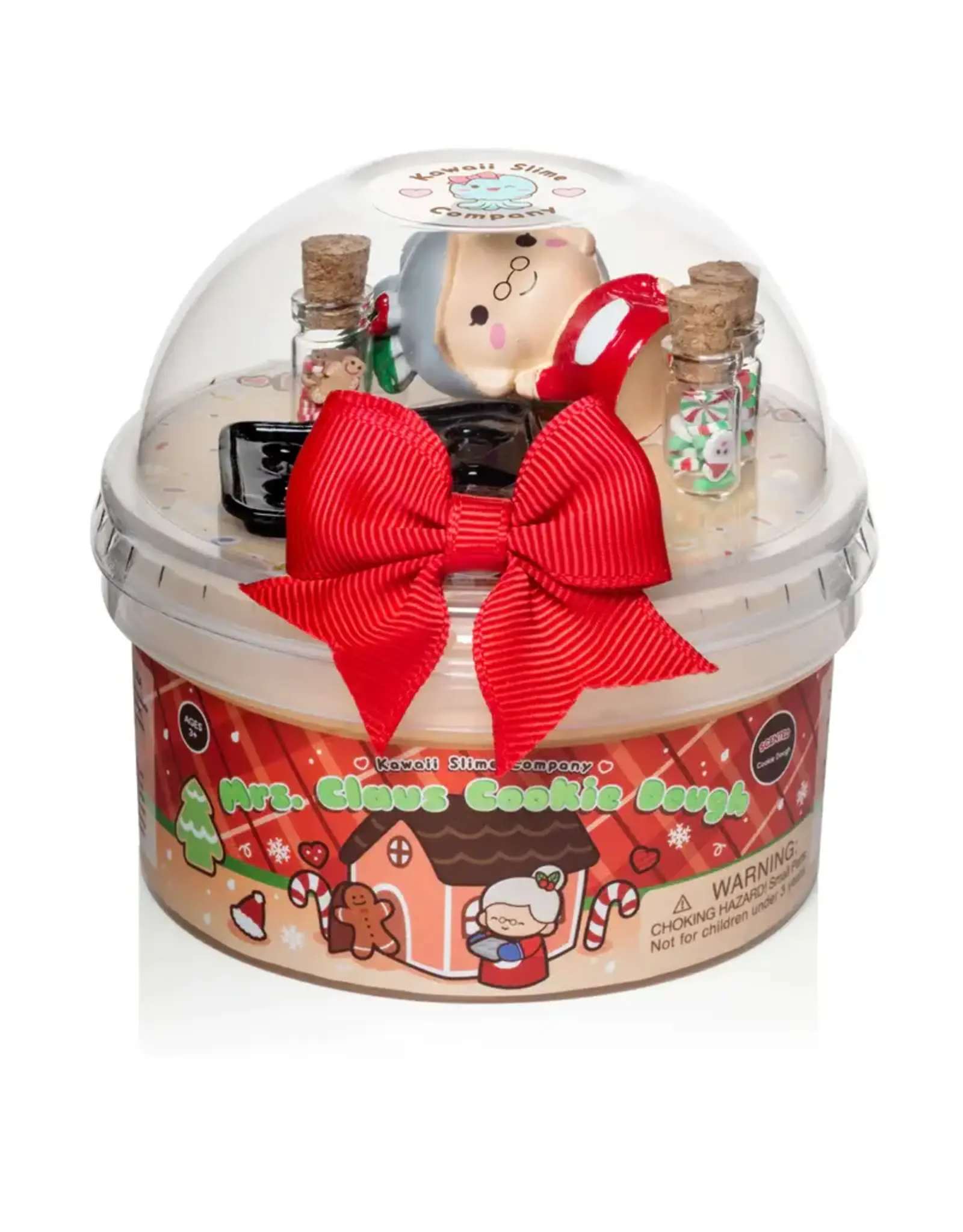 Kawaii Slime Mrs. Claus Cookie Dough Clay Dough Slime