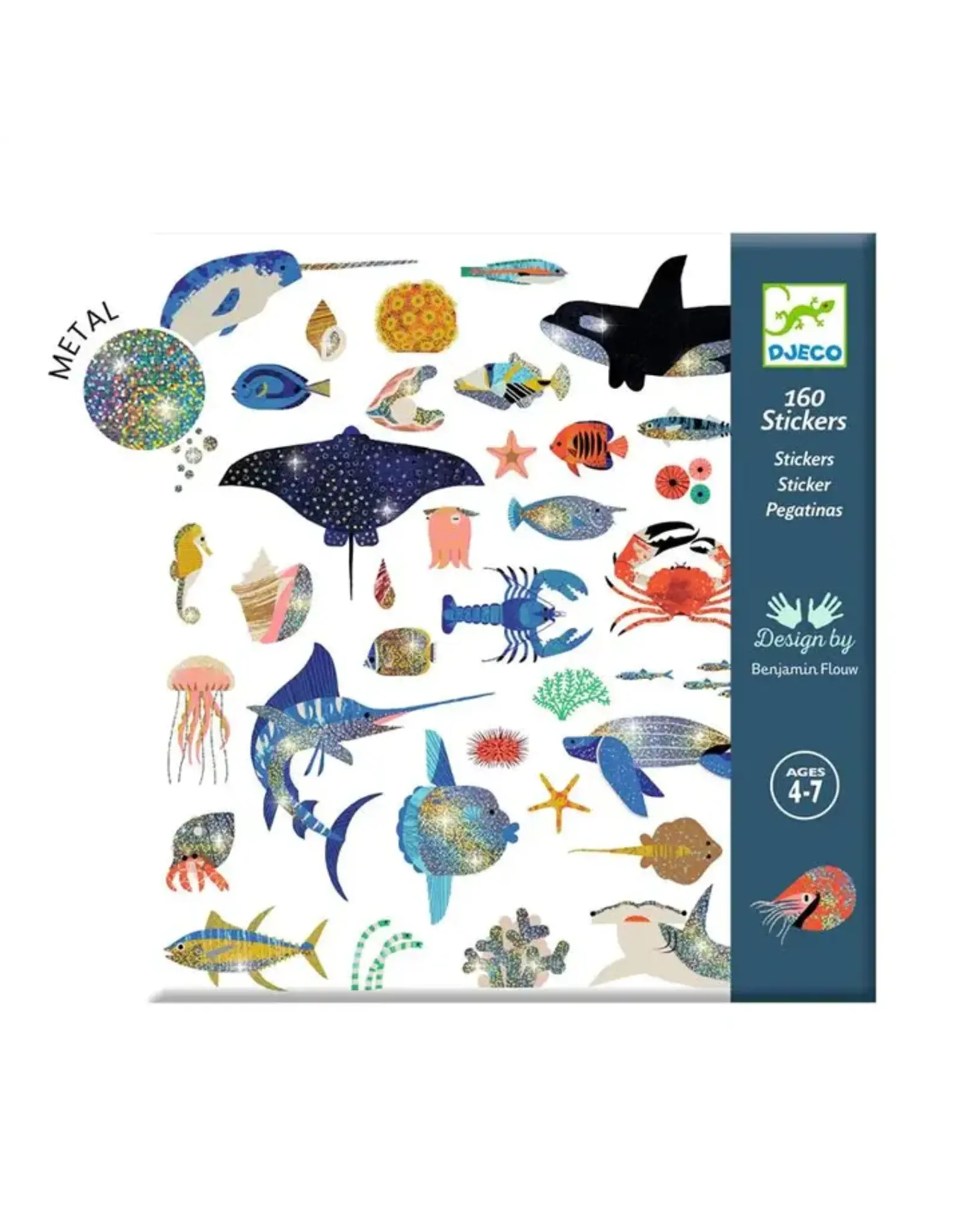 Djeco Metallic Stickers Ocean
