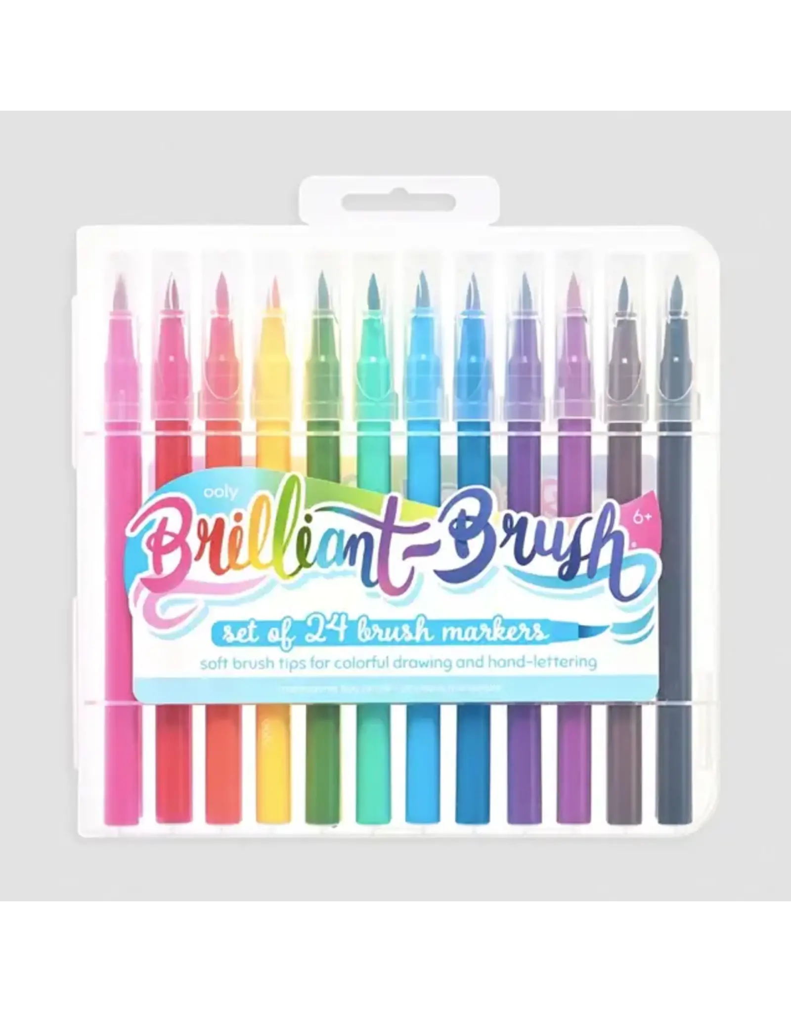 Ooly Brilliant Brush Markers Pack Of 24
