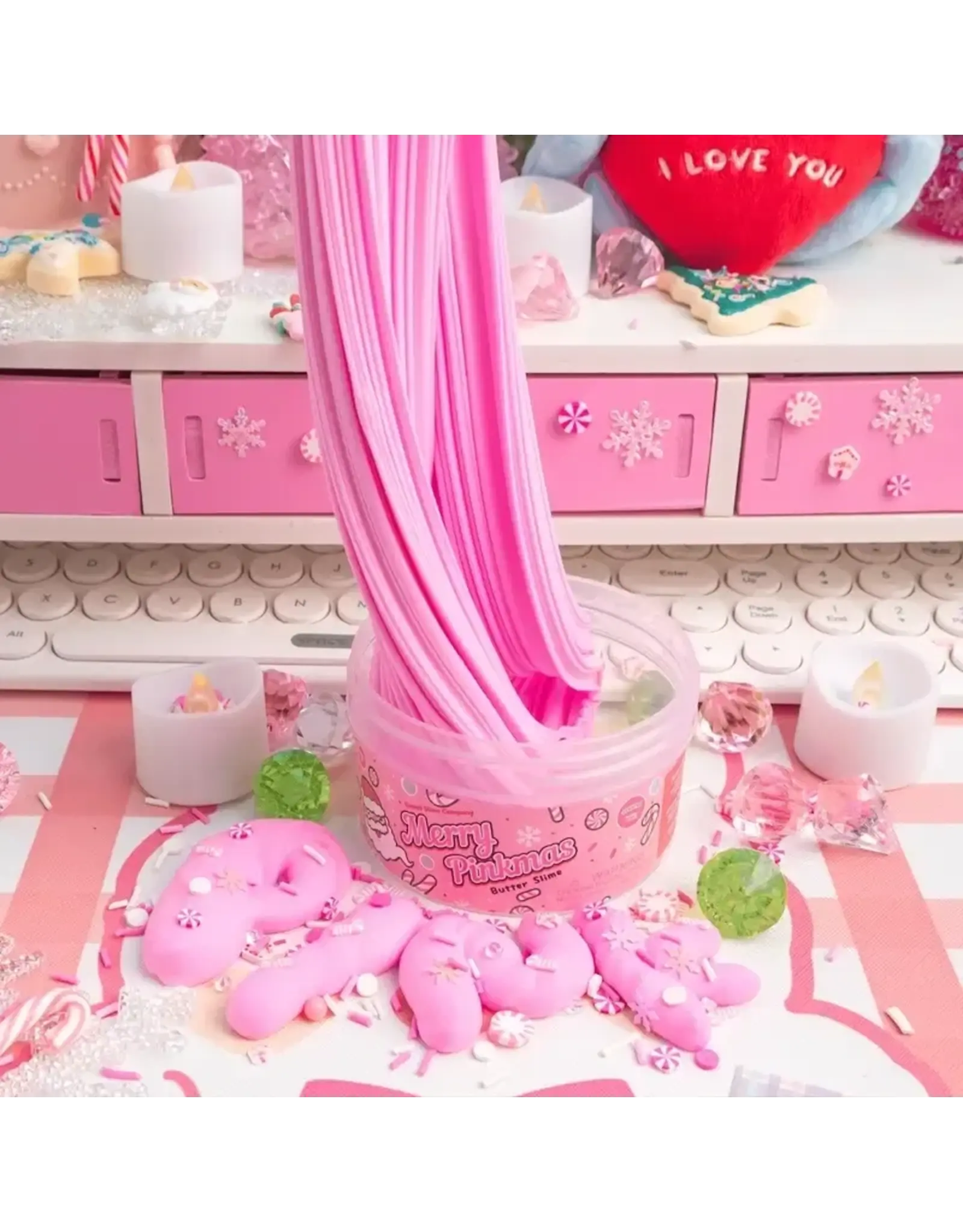 Kawaii Slime Merry Pinkmas Butter Slime