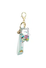 Kawaii Slime Blue Wish Bear Liquid Effect Sensory Keychain