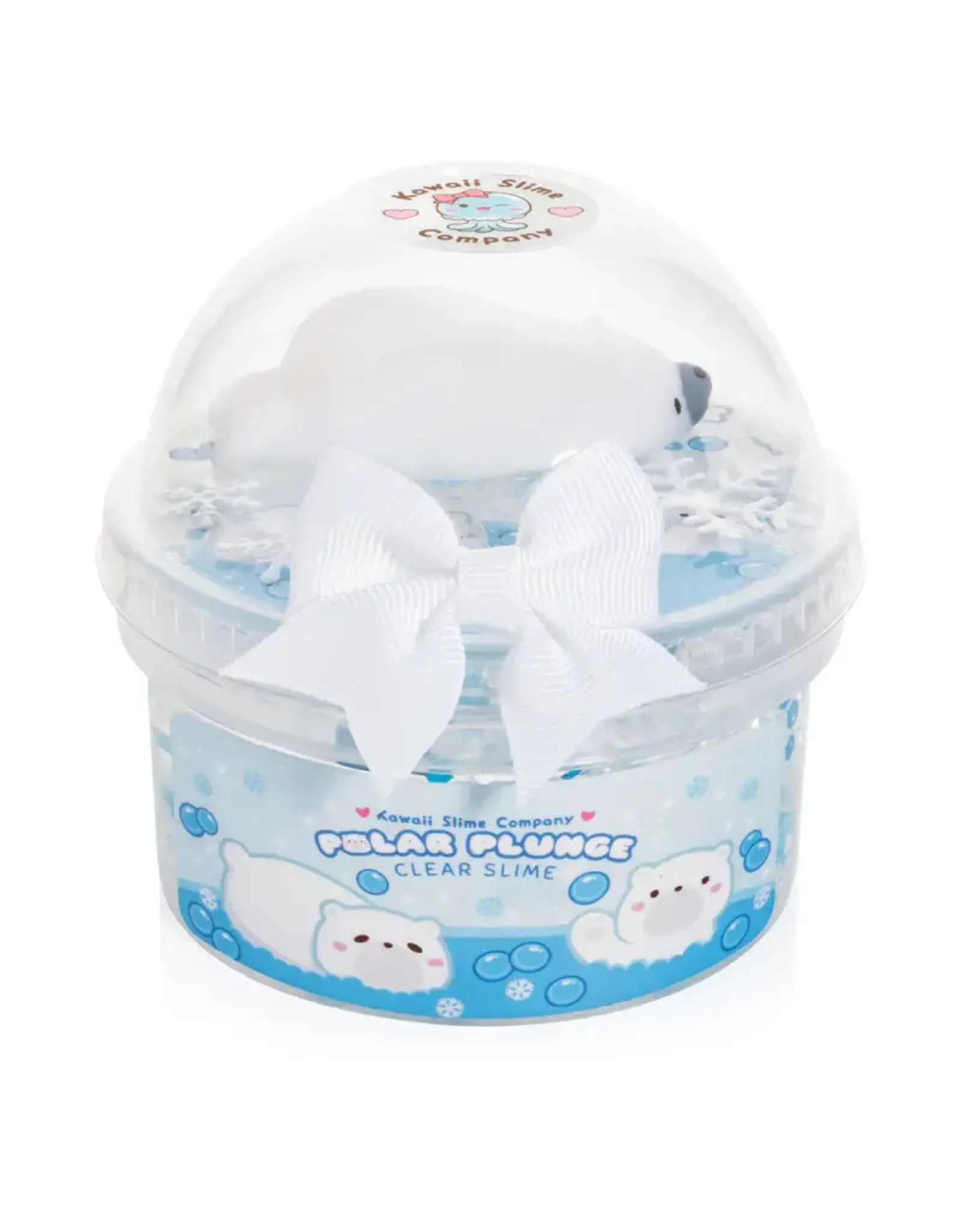 Kawaii Slime Polar Bear Plunge Clear Slime