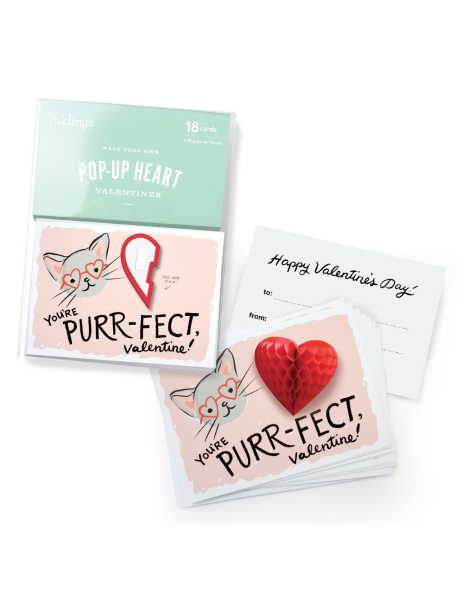 Inklings Paperie Pop - Up Valentines Kitten