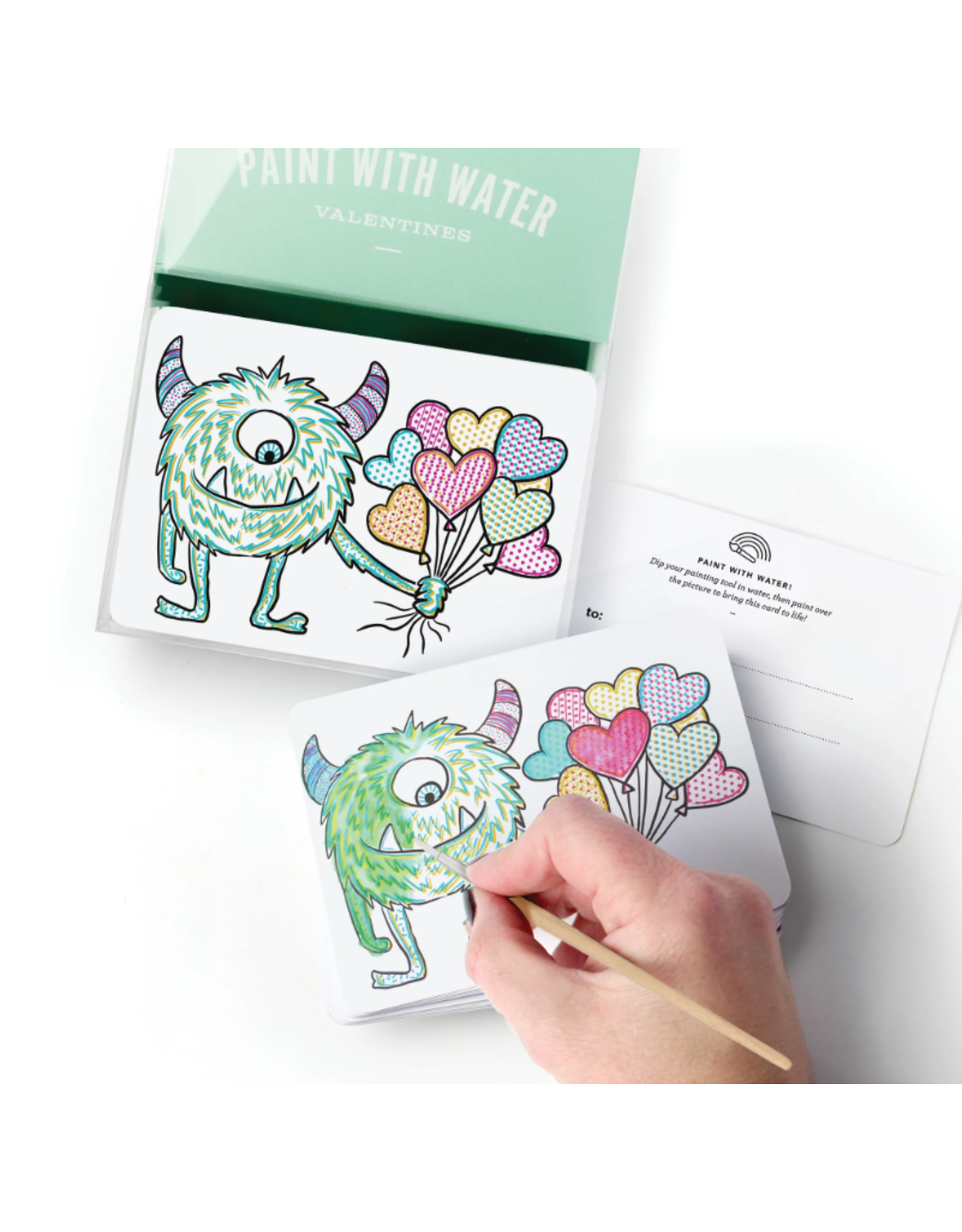 Inklings Paperie Paint With Water Valentines Monster