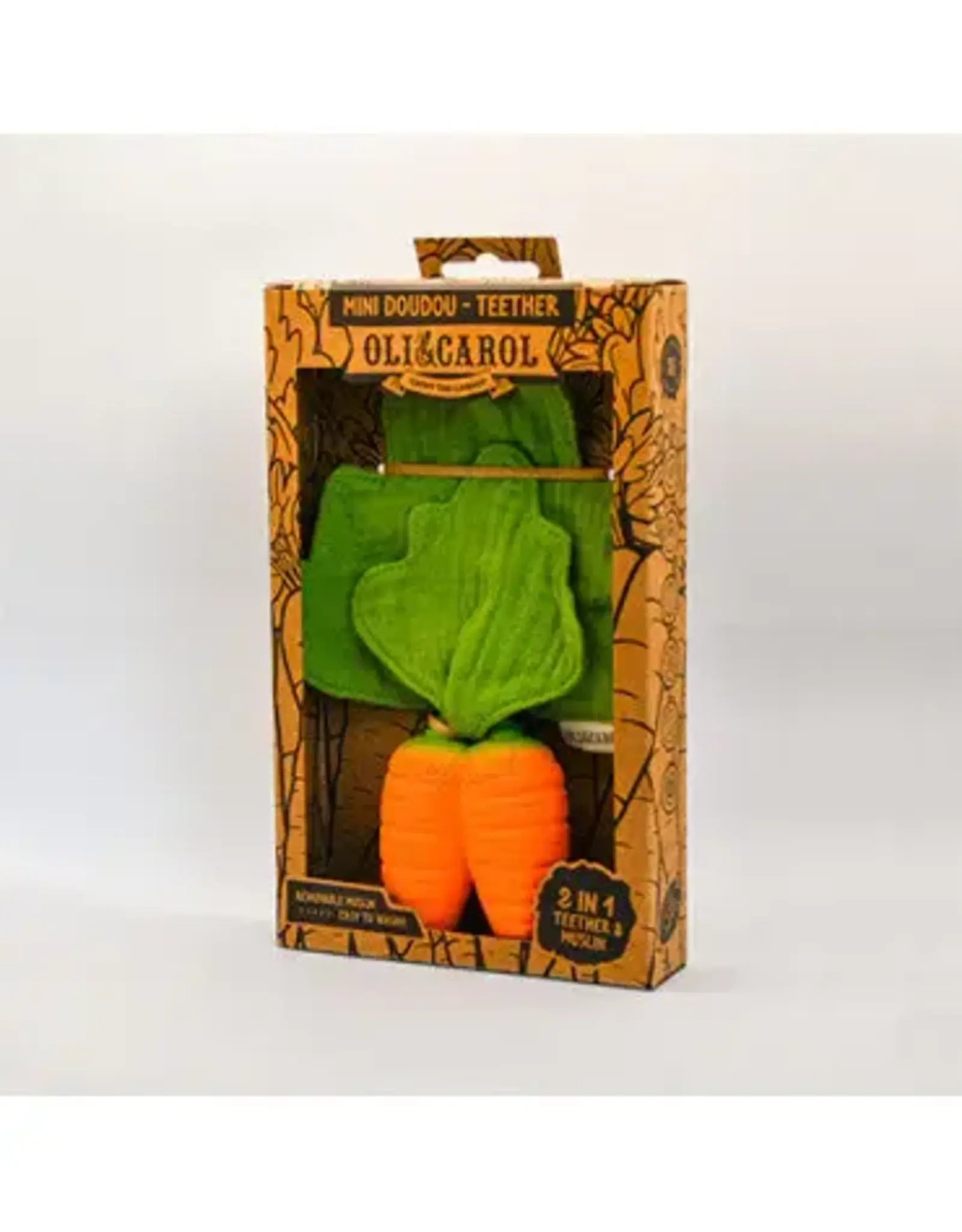 Oli & Carol Oli & Carol Mini Doudou Teether Cathy The Carrot