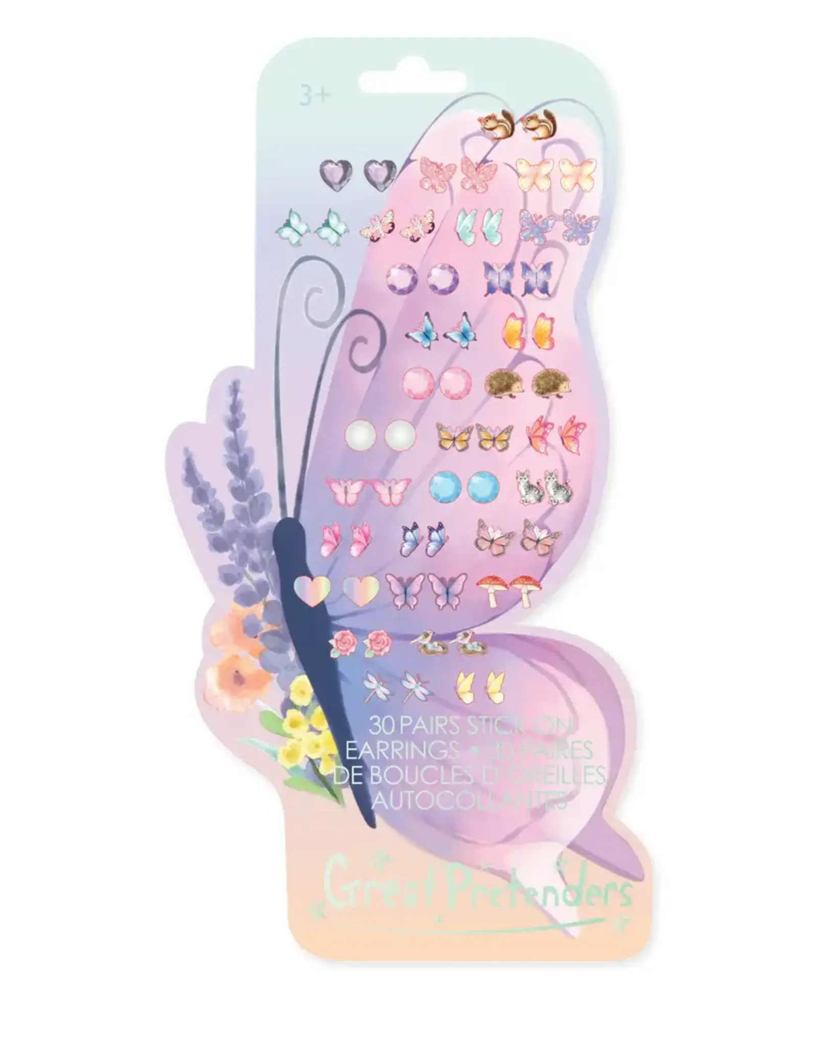 Great Pretenders Butterfly Sticker Earrings 30 Piece