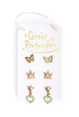 Great Pretenders Boutique Royal Crown Studded earrings