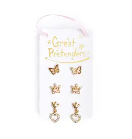 Great Pretenders Boutique Royal Crown Studded earrings
