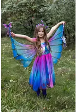 Great Pretenders Blue Butterfly Twirl Dress with Wings & Headband Size 5-6