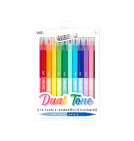 Ooly Double Up! Double Ended Markers Set of 6/12 Colors