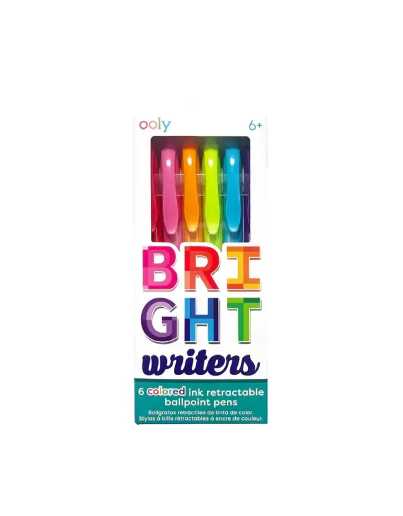 Ooly Bright Writers Colored Ballpoint Pens Set Of 6