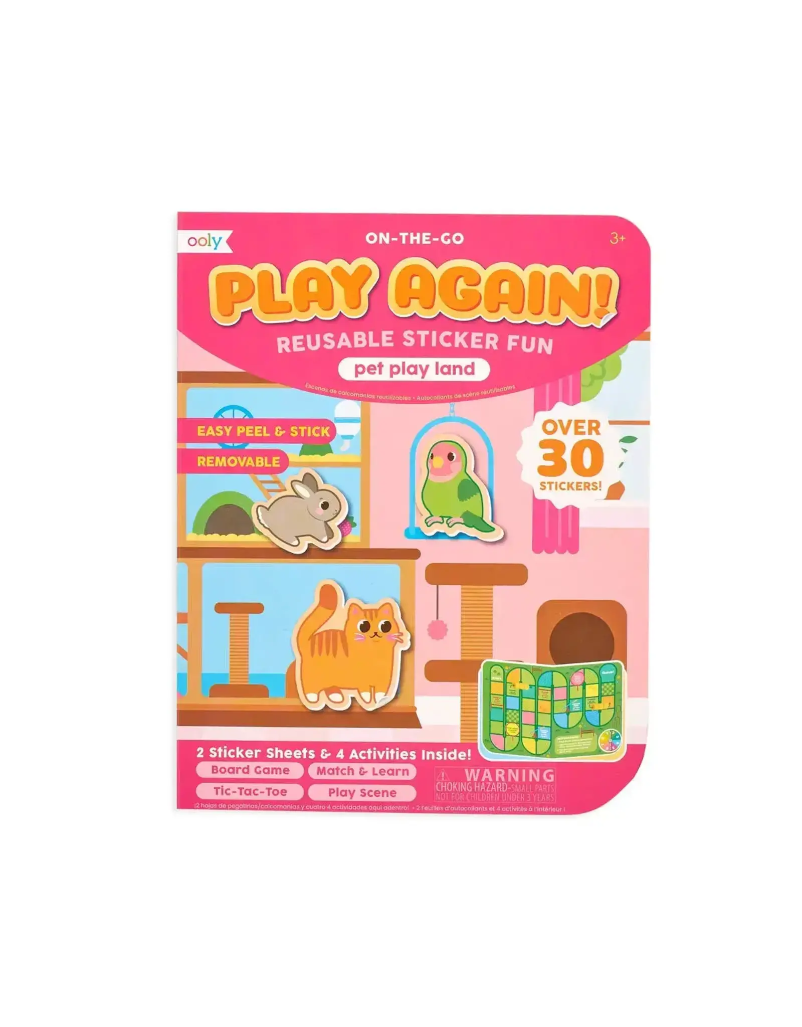 Ooly Play Again! Mini On-The-Go Activity Kit Pet Play Land