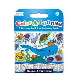 Ooly Color A Loong Fold Out Coloring Book Ocean Adventure