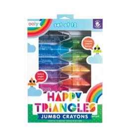 Ooly Happy Triangles Jumbo Crayons Set Of 12
