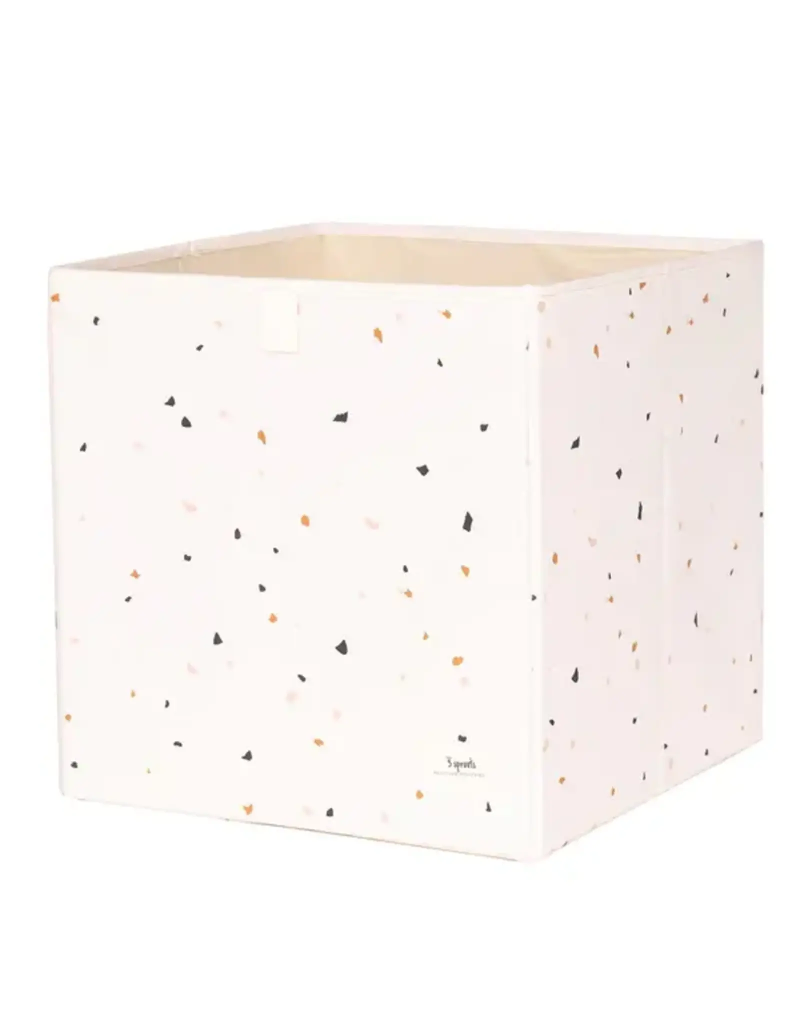 3 Sprouts Recycled Fabric Storage Cube Cream Terrazzo