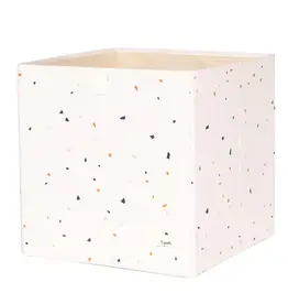 3 Sprouts Recycled Fabric Storage Cube Cream Terrazzo