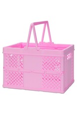 Iscream Small Pink Foldable Storage Crate