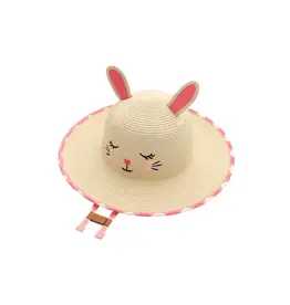 FlapJackKids Straw Hat Bunny Medium