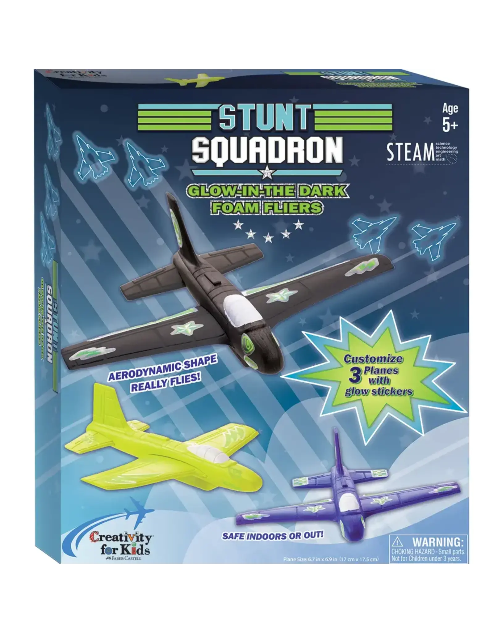 Creativity For Kids Stunt Squadron Glow in the Dark Foam Fliers