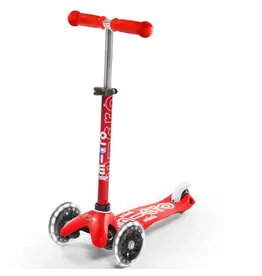 Micro Kickboard Micro Mini Deluxe LED Kickboard Red