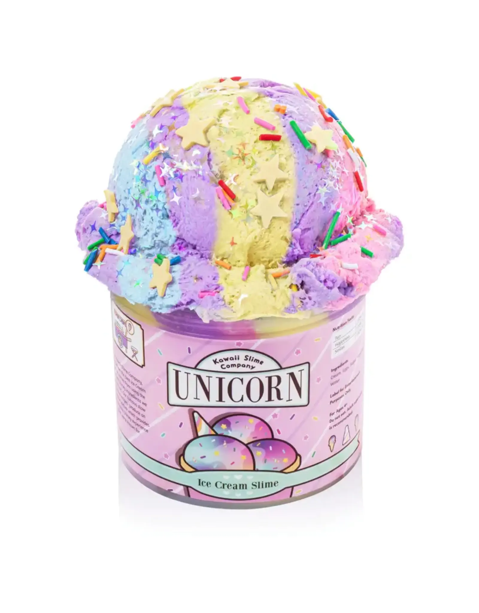 Kawaii Slime Unicorn Scented Ice Cream Pint Slime
