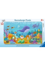 Ravensburger 15 Piece Young Animals Under Water Frame Puzzle