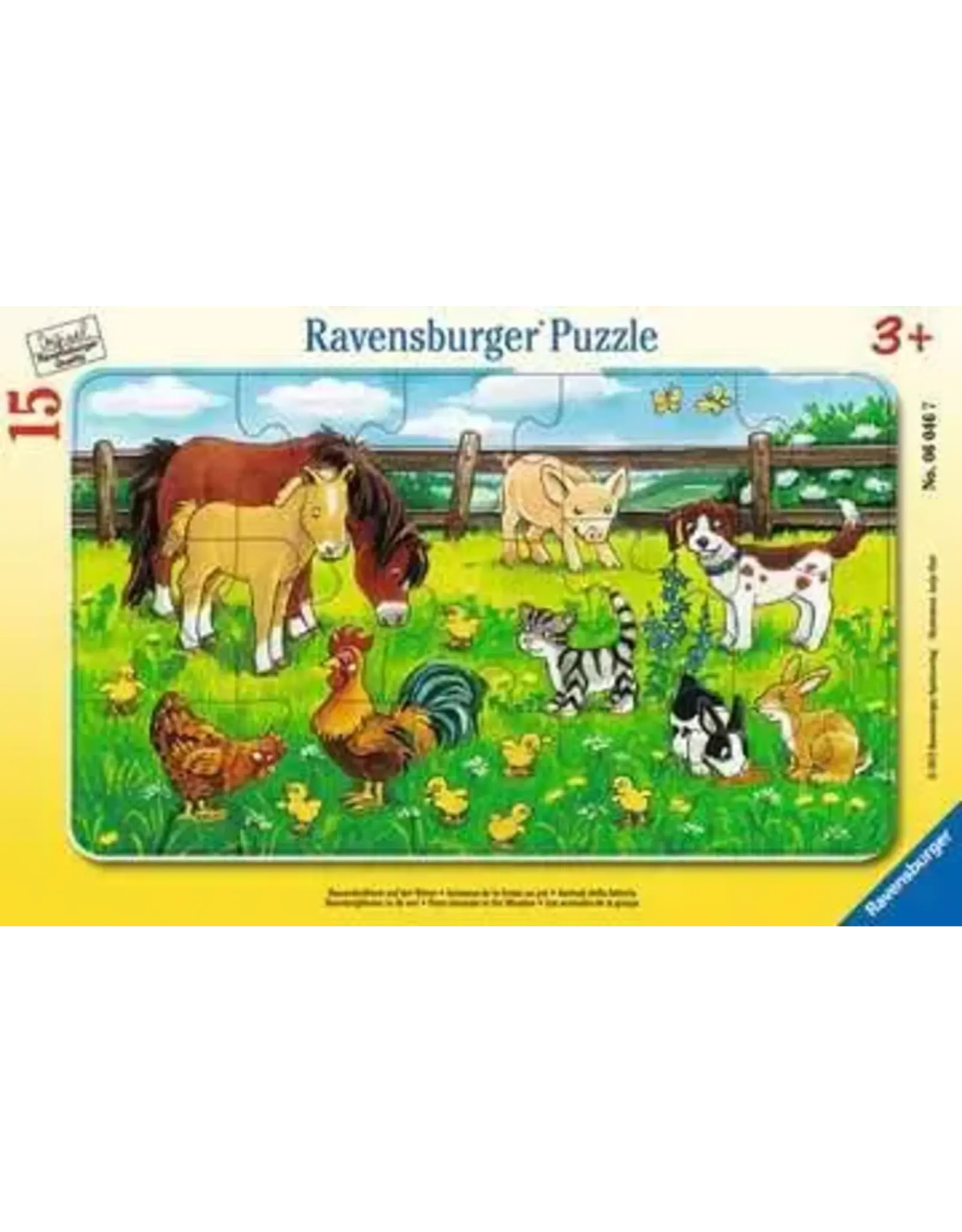 Ravensburger Farm Animals In The Meadow 15 Piece Puzzle