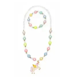 Great Pretenders Happy Go Unicorn Necklace Bracelet Set