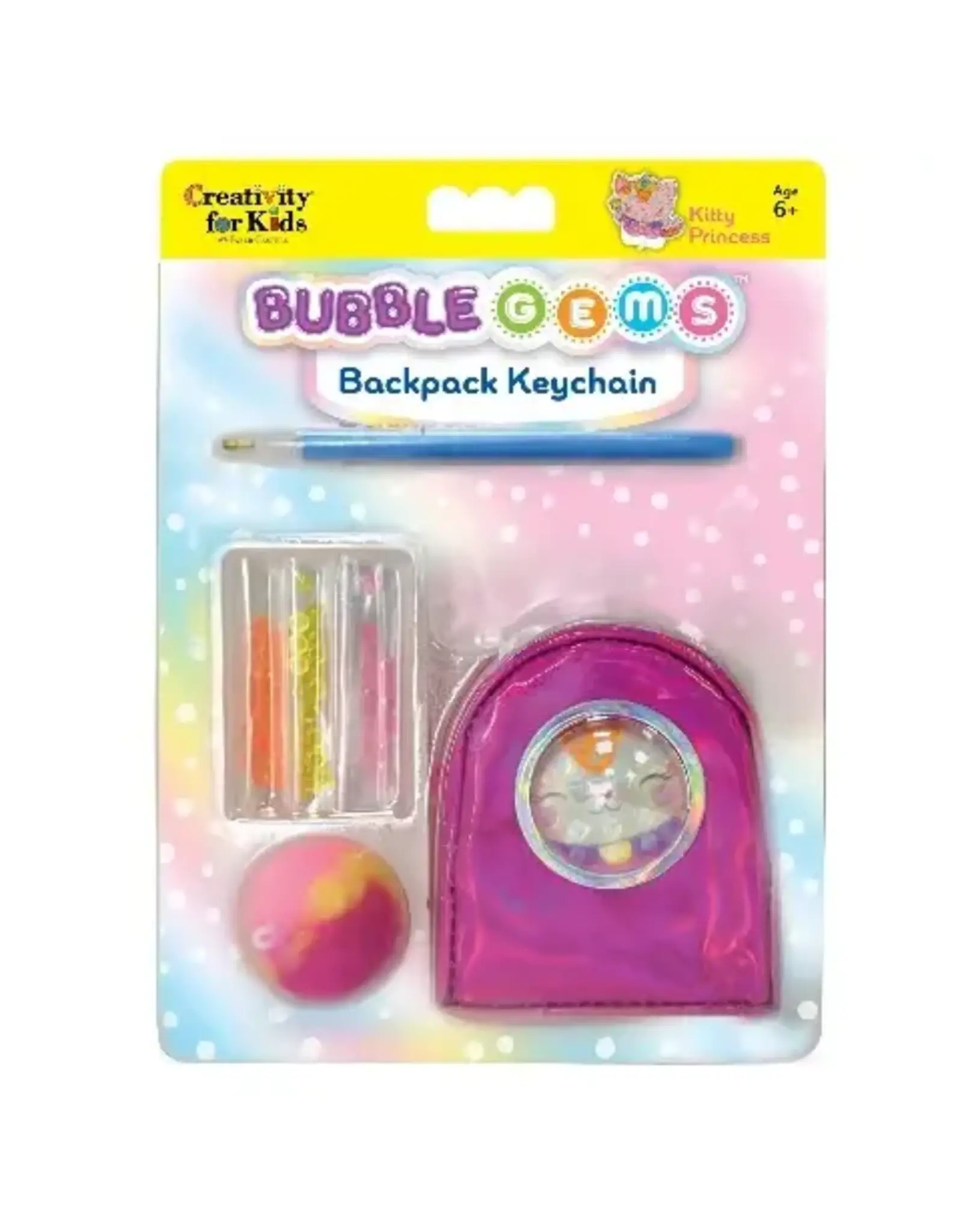 Creativity For Kids Bubble Gems Key Chain Kitty Princess