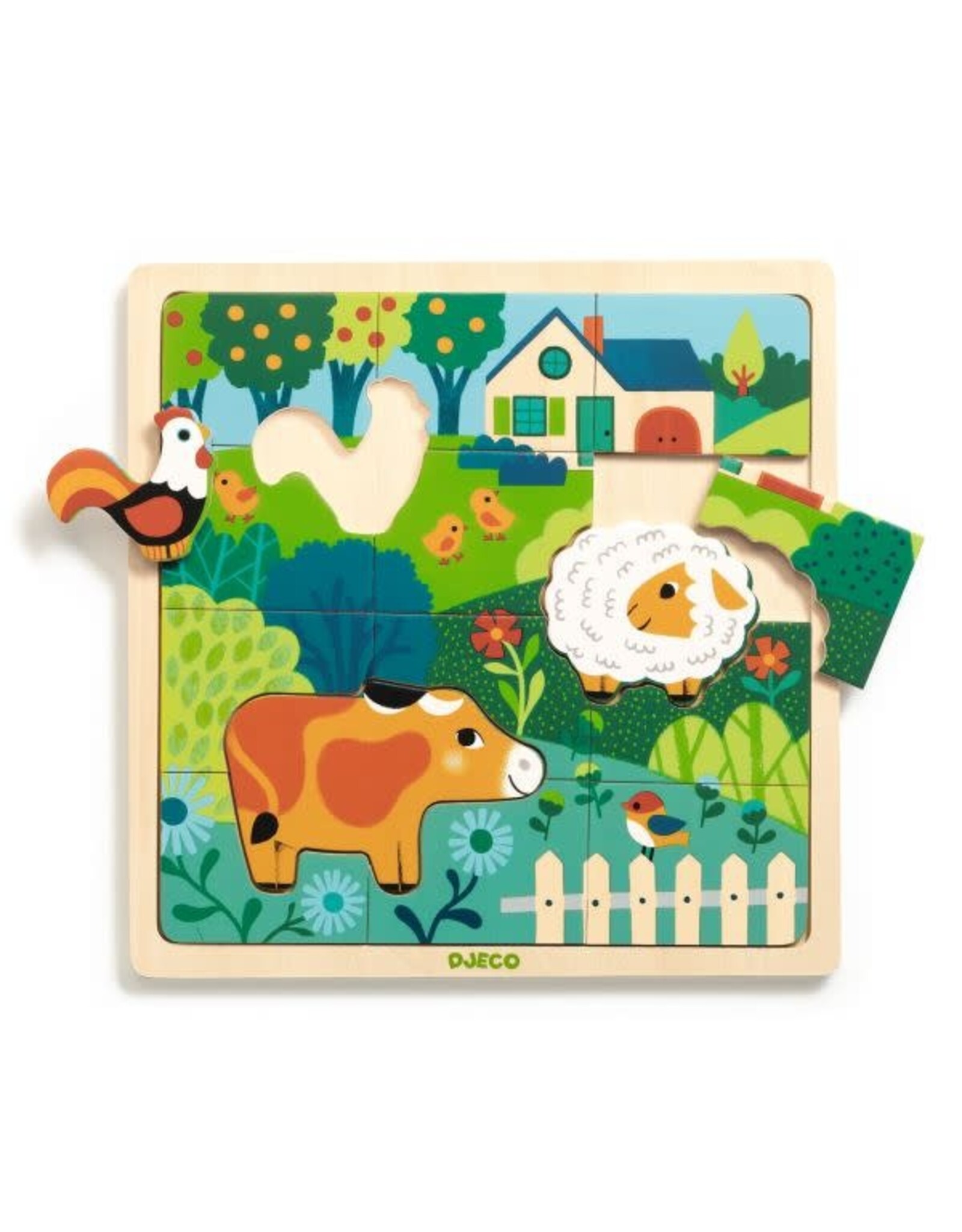 Djeco Wooden Puzzle Puzzlo Farm