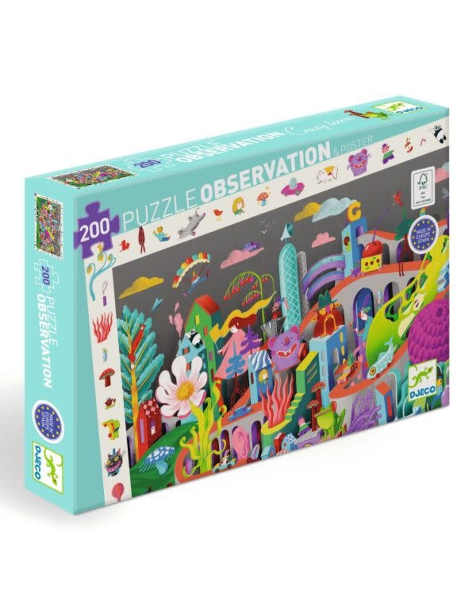 Djeco Crazy Town 200 Piece Observation Puzzle