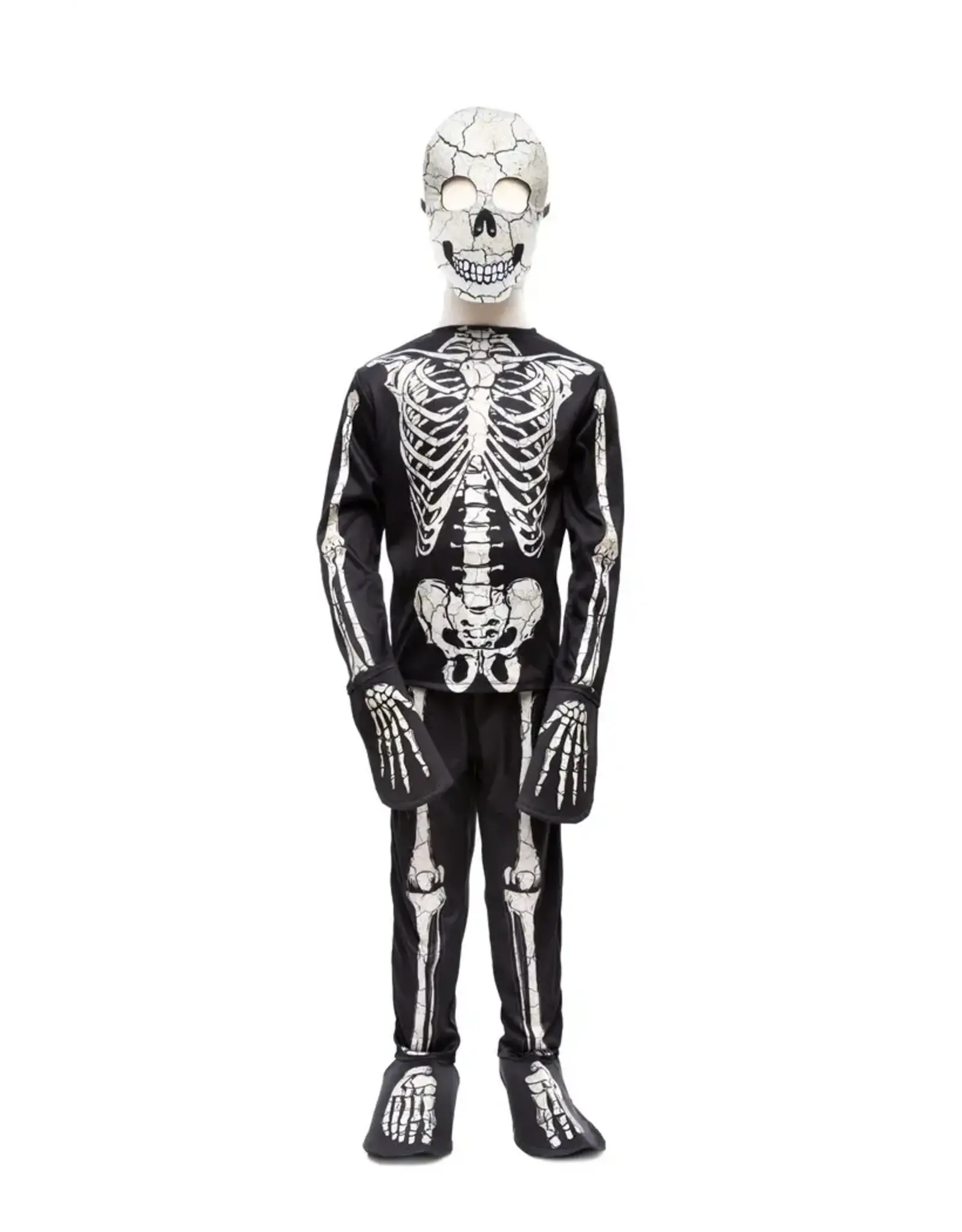 Great Pretenders Glow In the Dark Skeleton Shirt, Pants & Mask Size 5-6