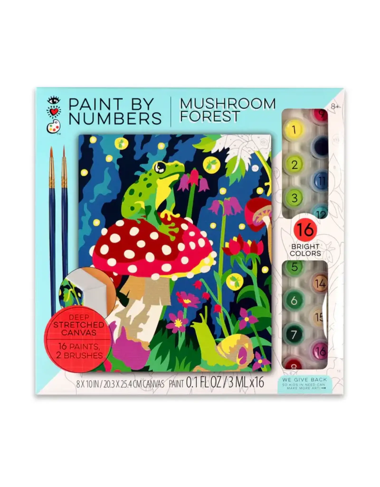Bright Stripes Paint By Number Mushroom Forest