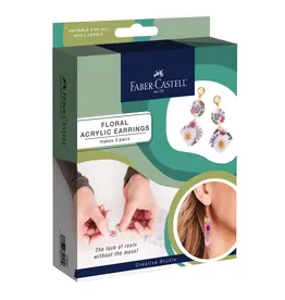 Faber Castell Pressed Floral Acrylic Earrings