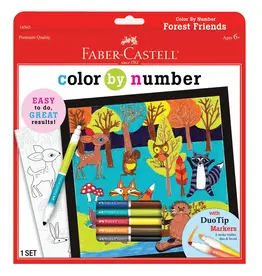 Color By Number Forest Friends