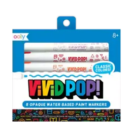 Ooly Vivid Pop! 8 Water Based Paint Markers - Metallic