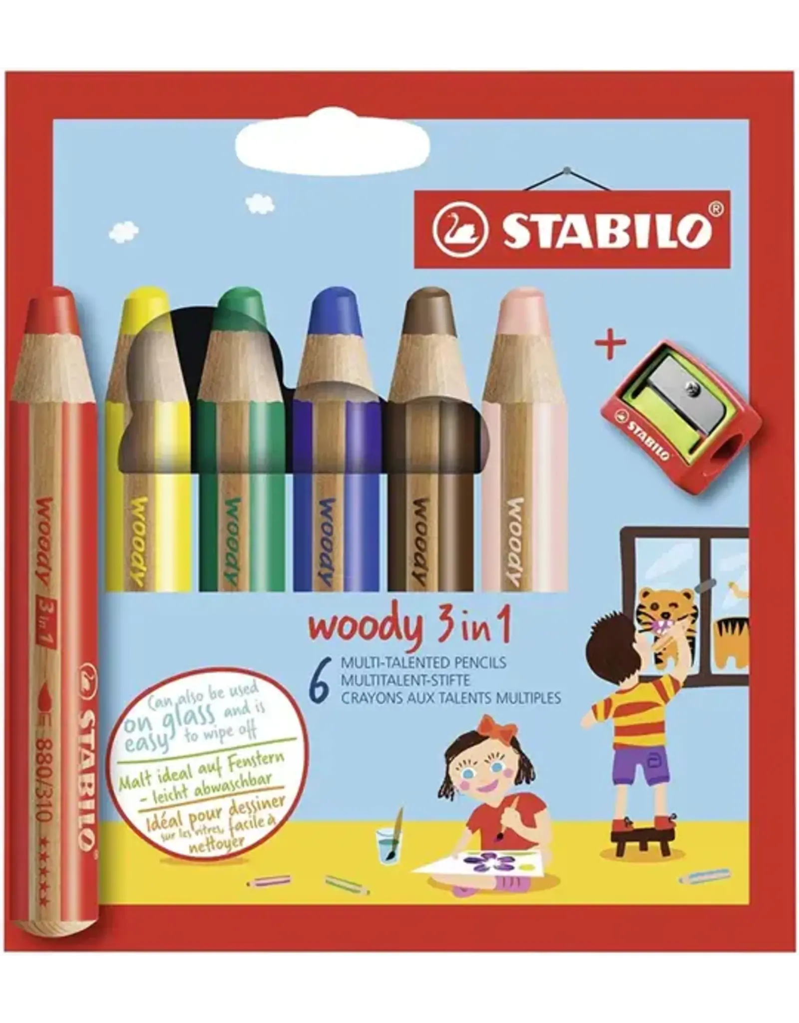 STABILO STABILO Woody 3 in 1 Set of 6 With Sharpner