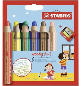 STABILO STABILO Woody 3 in 1 Set of 6 With Sharpner