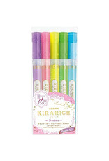 Zebra Kirarich Glitter Highlighter Assorted 5 Pack