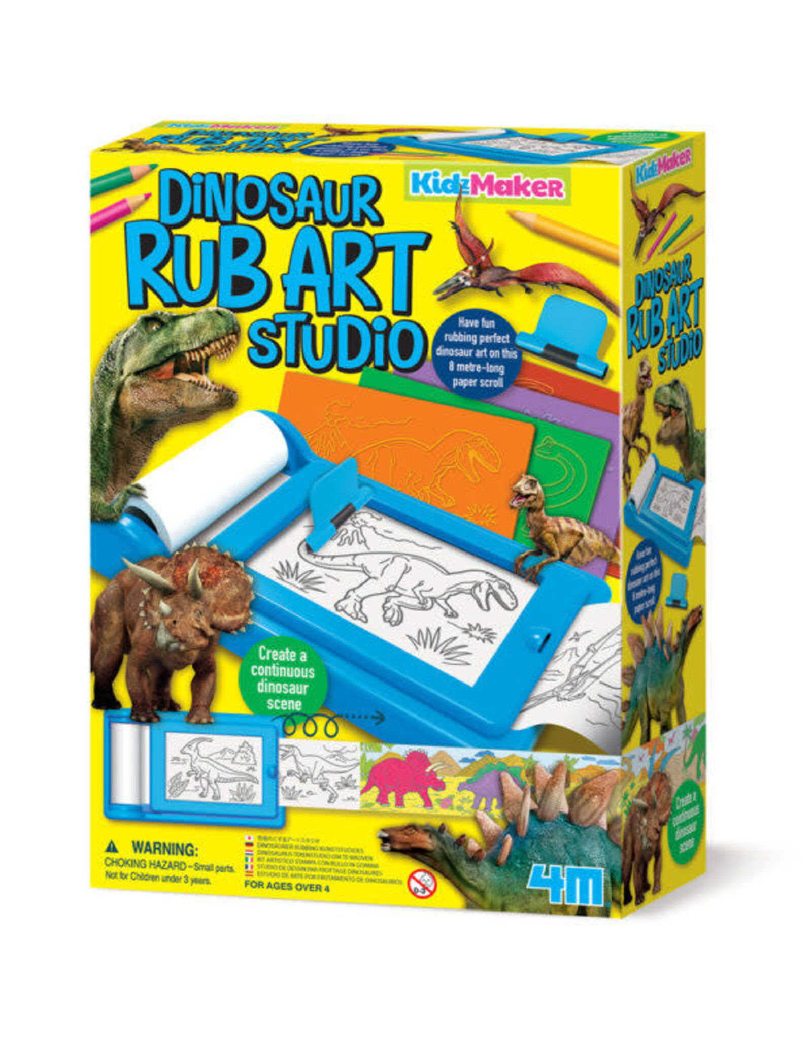 4M Dinosaur Rub Art Studio