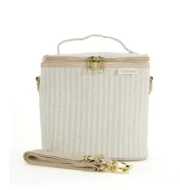 So Young Sand And Stone Beach Stripe Petite Lunch Poche