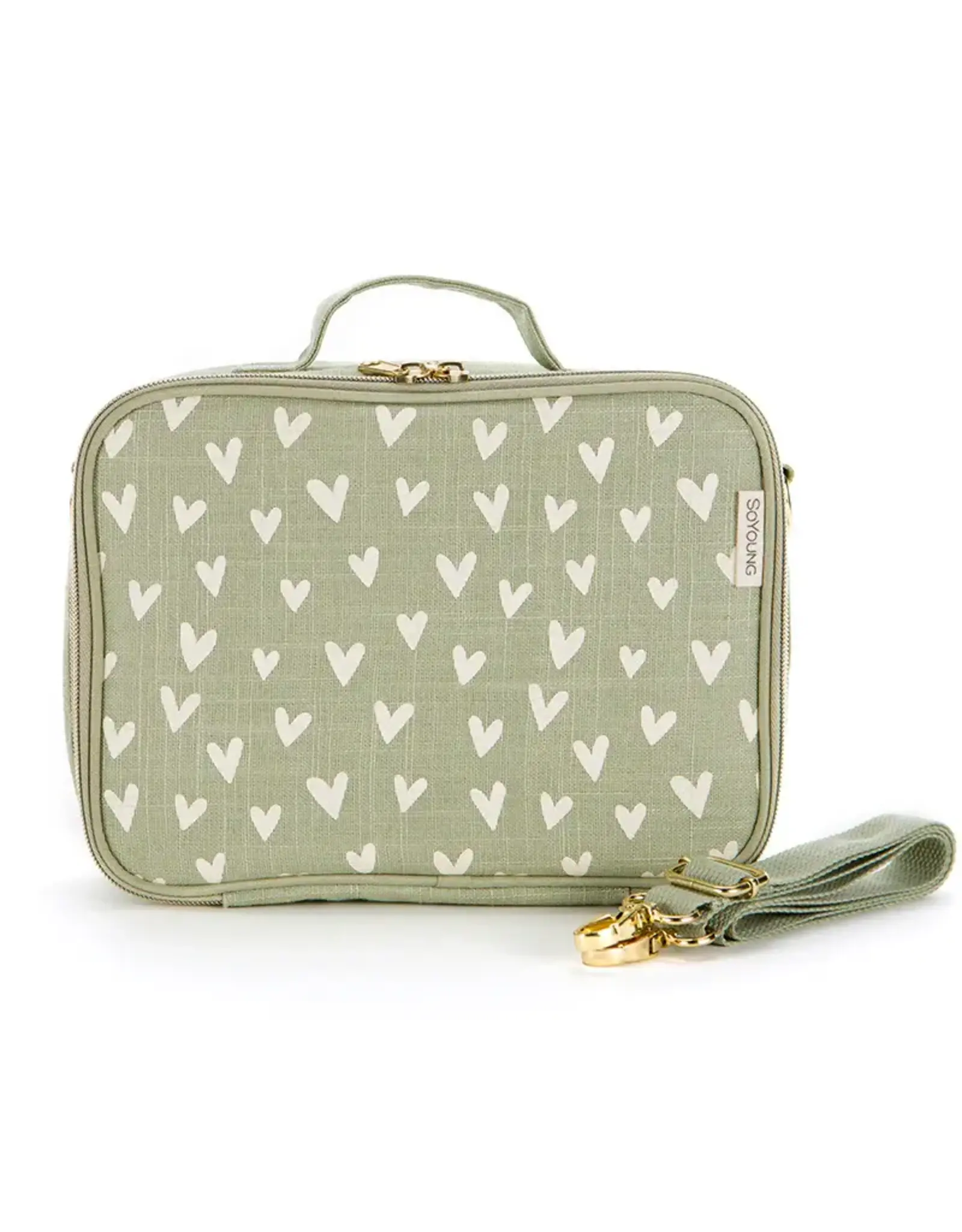 So Young Little Hearts Sage Lunch Box