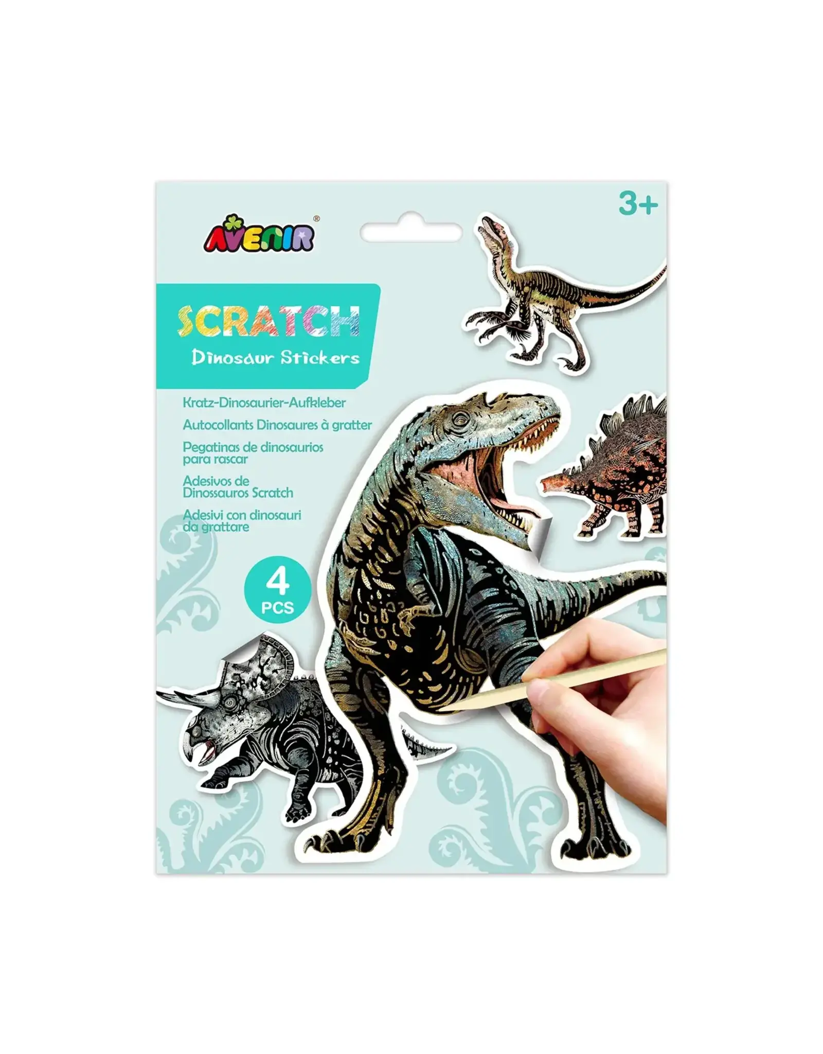 Avenir Scratch Dinosaur Stickers