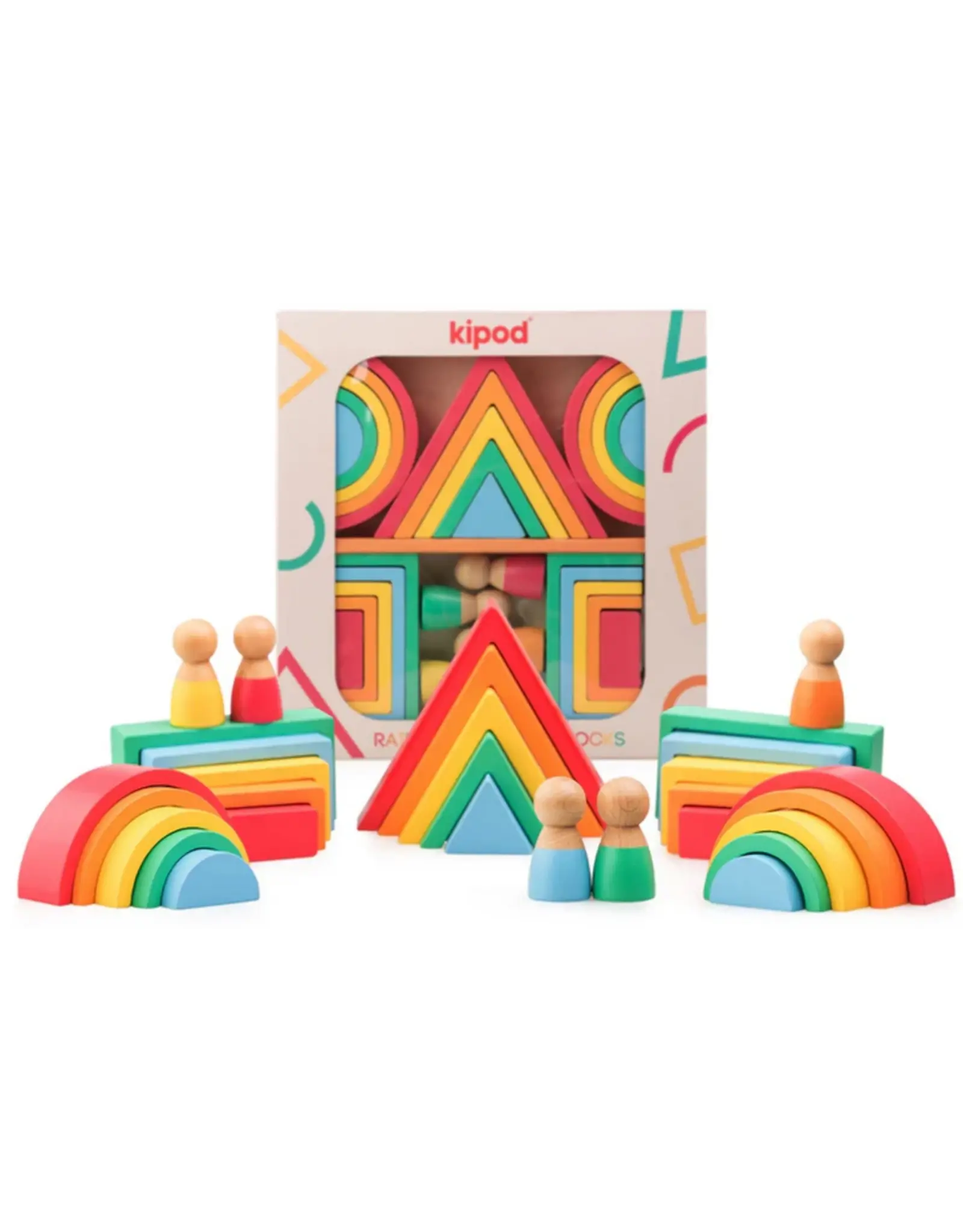 Nova Toys LLC Rainbow Wooden Blocks