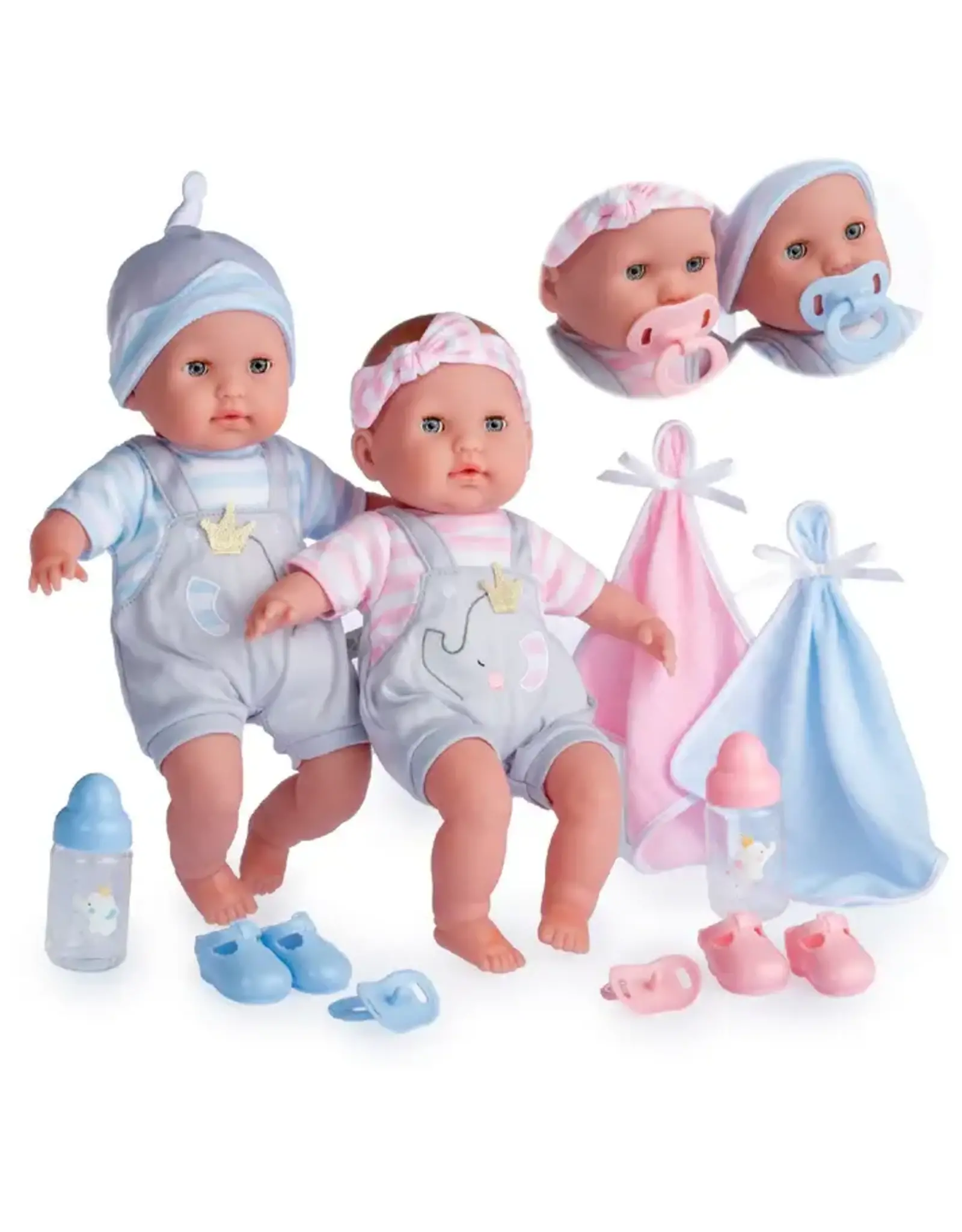 JC Toys Berenguer Boutique Baby Doll Twins Gift Set - 15 inch