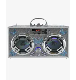 Wireless Express Butterfly Bling Bluetooth Boombox