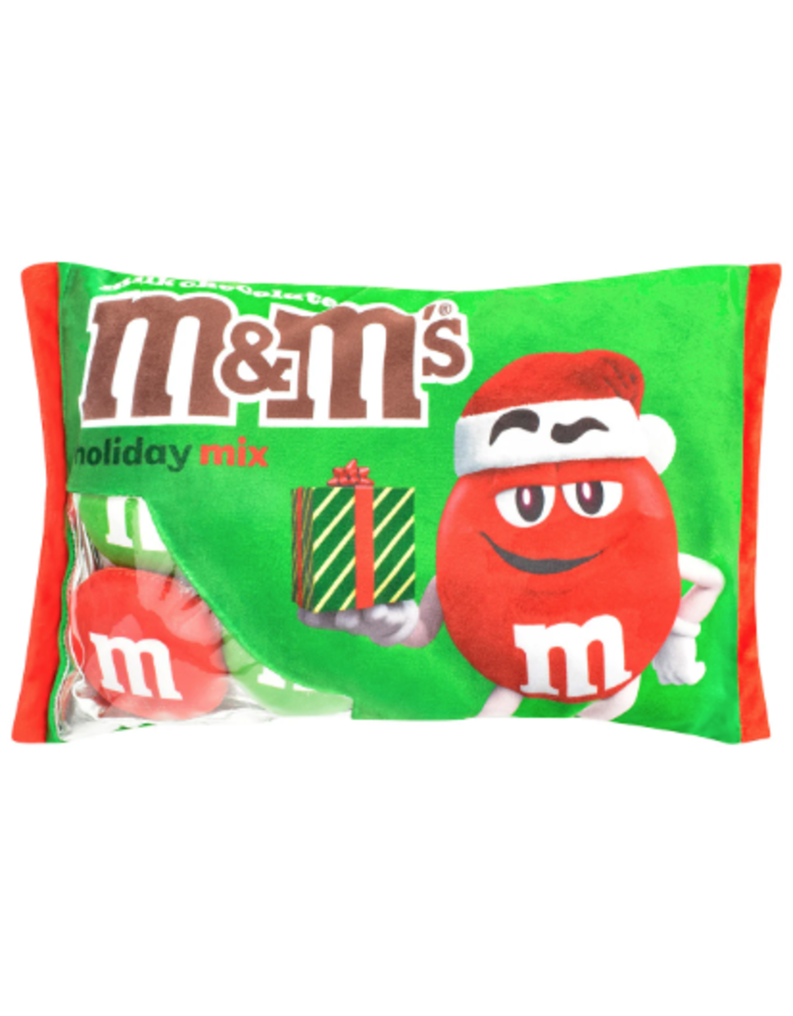 Iscream Holiday Red m&m's Packaging Plush