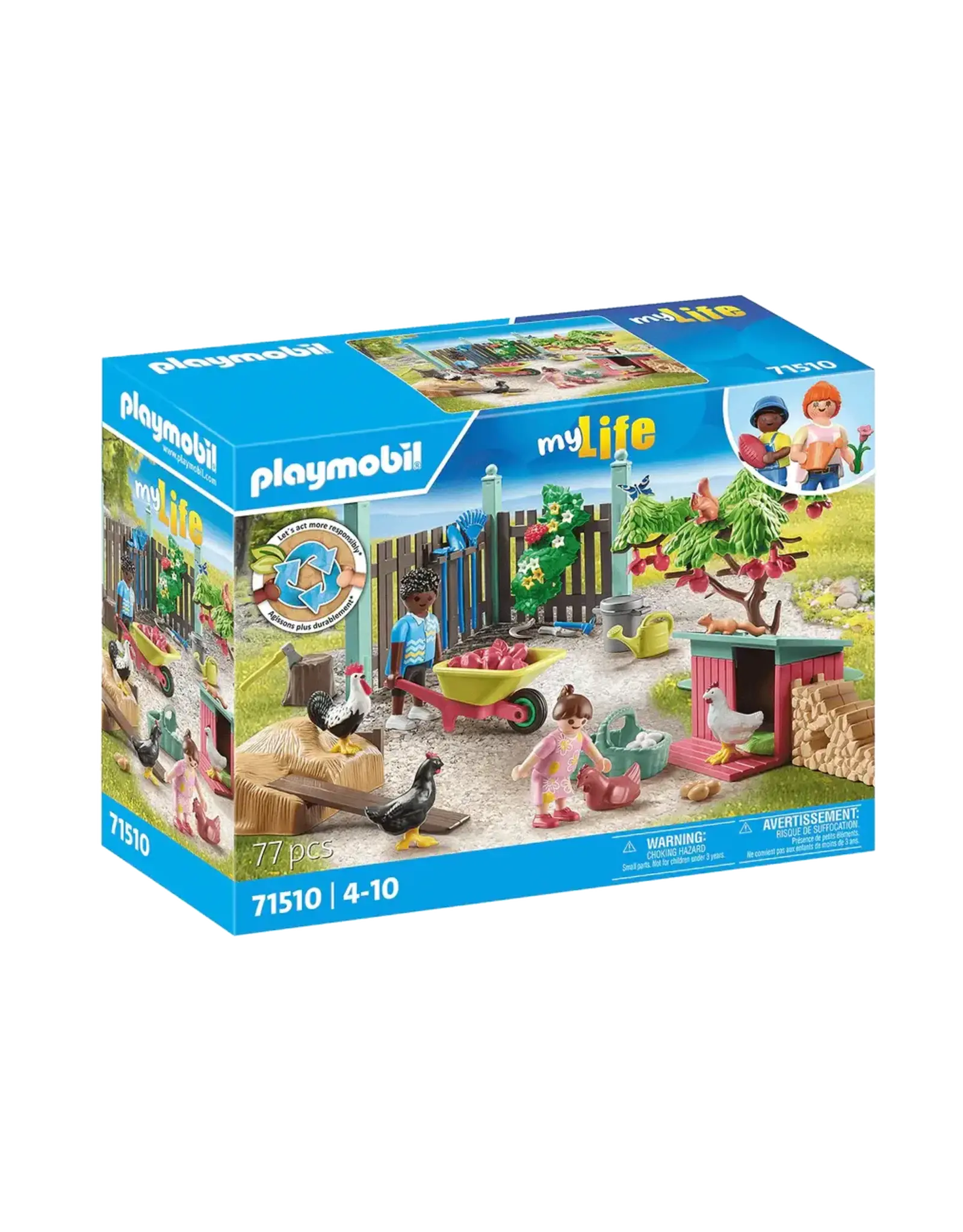 Playmobil Little Chicken Farm In The Tiny House Garden