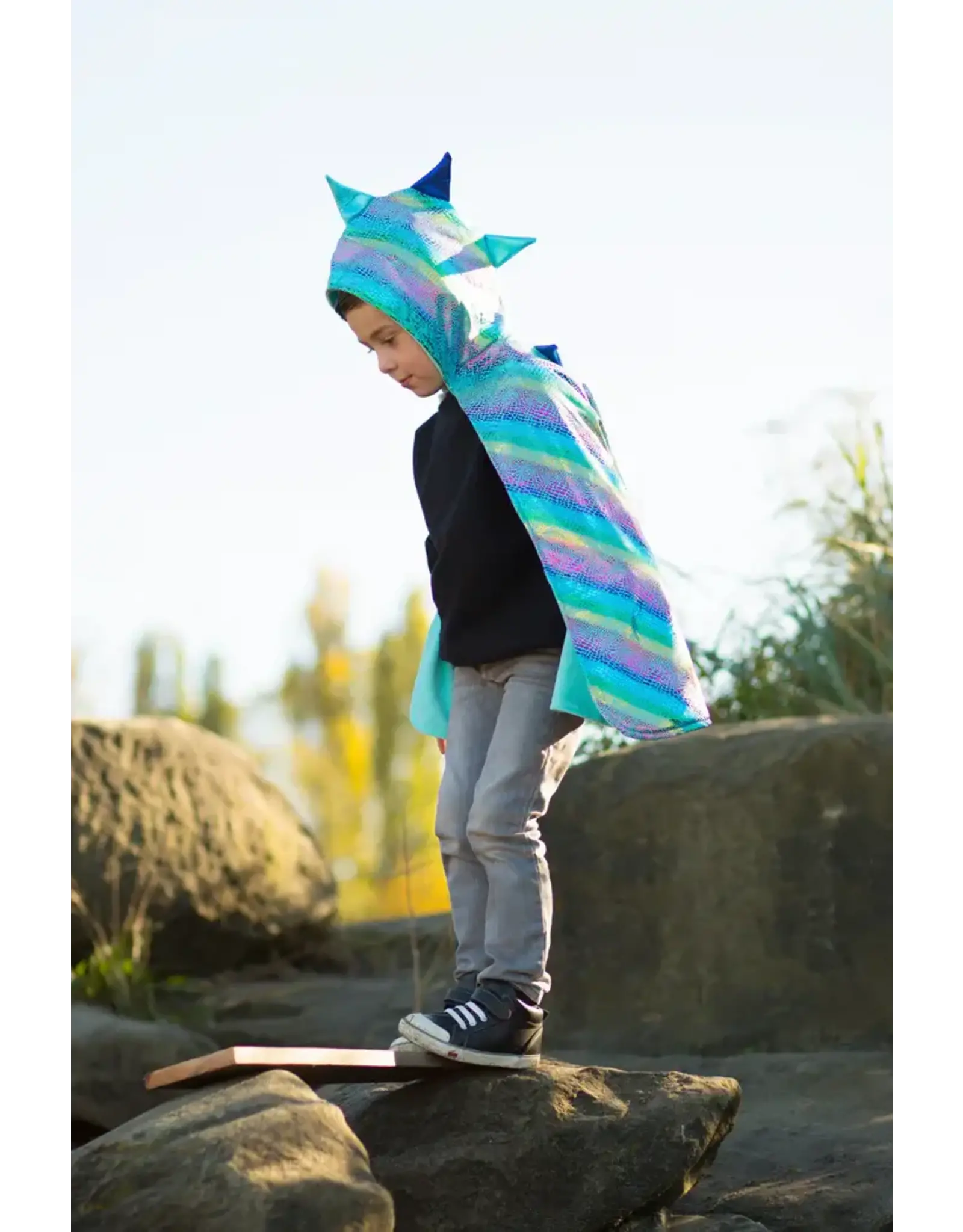 Great Pretenders Rainbow Reversible Unicorn Dragon Cape 3/4